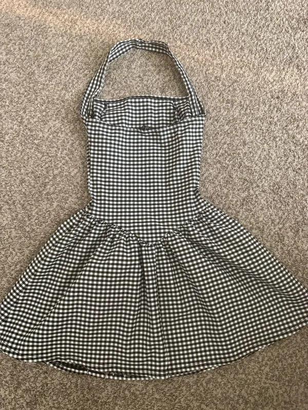 21 Saints Black & White Gingham Dress - Image 2