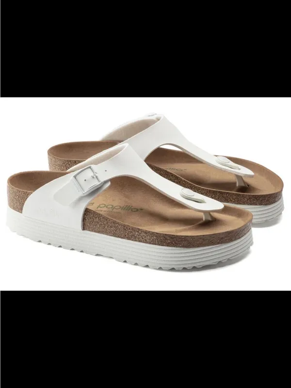 Papillion by Birkenstock Gizeh Vegan Platform Sandal Sz 38 - Image 4