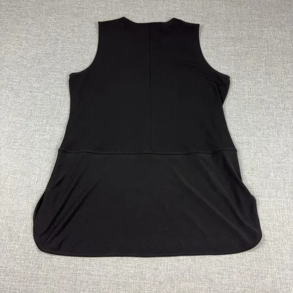 Lauren Ralph Lauren Tank Tunic Womens L Black Round Neck Sleeveless Jersey Top - Image 9