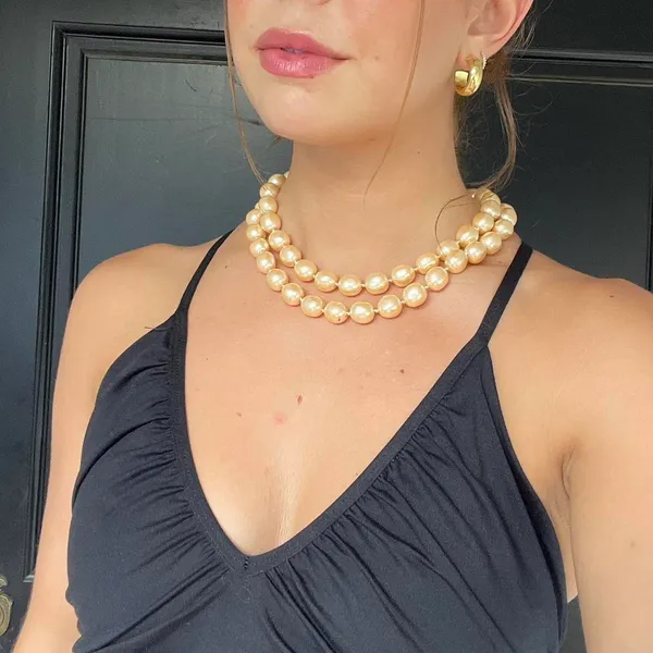 Vintage Marvella Single Strand faux Pearl Necklace - Image 2