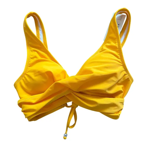 Cupshe Yellow Lemon Print Wrap Bikini Set XS Tie Side NWT - Image 5