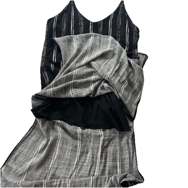Vintage Women’s Striped Midi Slip Dress S Resortwear Vacation Minimalist Beach - Image 3