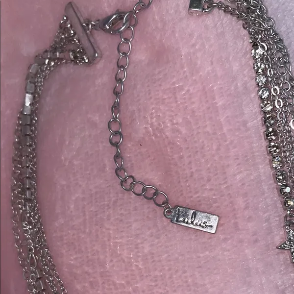 Lulus Made of Stardust Silver Rhinestone Layered Coin Necklace - Image 6