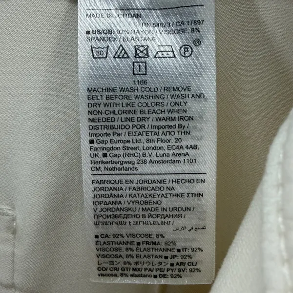 Banana‎ Republic Slim Refined Stretch Cargo Pant Women 16 Cream Modern Utility - Image 10