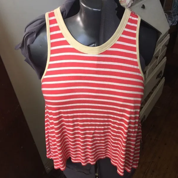 Free People We the Free Strike out XS orange striped tank top - Image 2