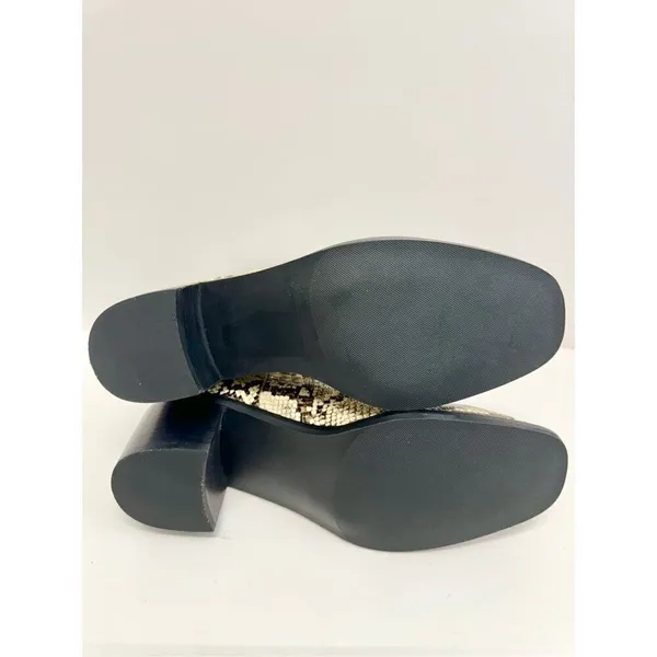 Nordstrom Rack Ankle Booties Size 8.5 Leather Snake Print Block Heel‎ NEW - Image 8