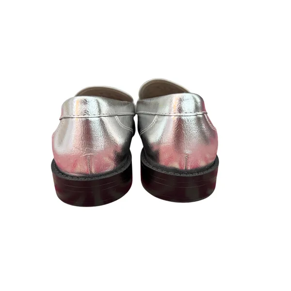 Franco Sarto Metallic Silver Tassel Loafers Size 7.5 - Image 4