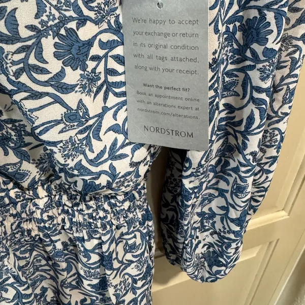 Melloday Blue Floral Print Dress Size S - Image 2