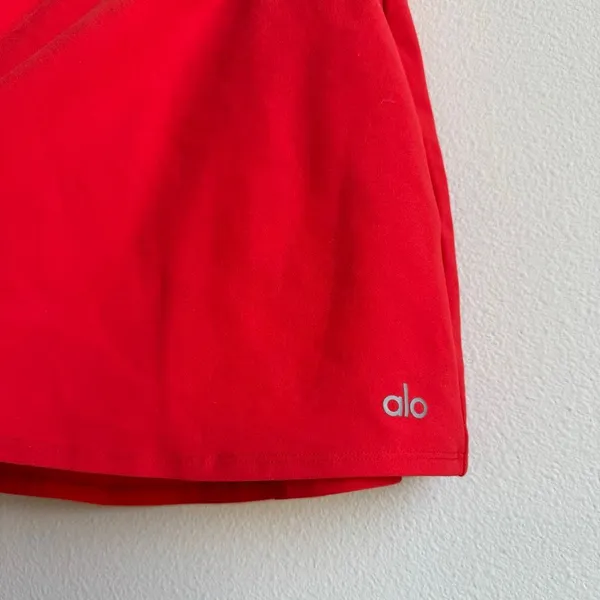 Alo Yoga Skirt Womens Small? Medium? AloSoft Backspin Lined Yoga Tennis Red - Image 3