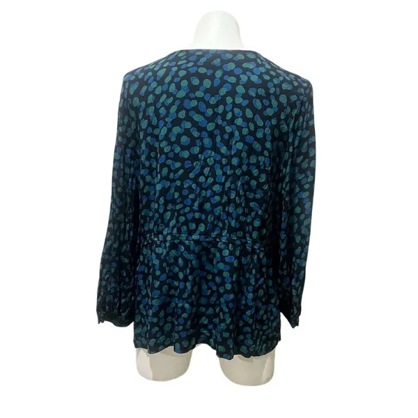 Free Assembly Women's 2XL Polka Dot Pleated Shoulder Wrap Blouse - Image 6