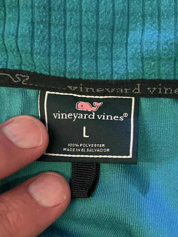 Vineyard Vines Vest Womens Large Blue Fleece Full Zip Windbreaker 300042 - Image 9