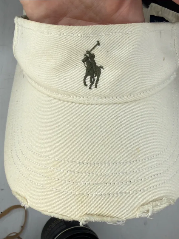 Vintage Distressed Khaki Polo Ralph Lauren Visor - Image 2