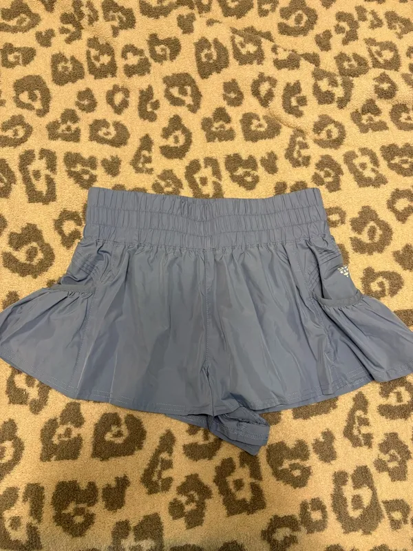 FP Movement by Free People Sky Blue Athletic Elastic-Waist Shorts - Image 2