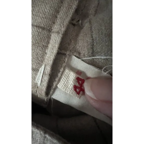 MARNI pinstripe Cargo Suspender Overall Sz 44 / 8 Pecan Vanilla Cashmere‎ Wool - Image 8