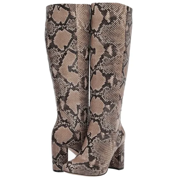 MIIM | Women’s‎ Tan Snakeskin Over-The-Knee Tall Boots -Size 6 $145 - Image 2