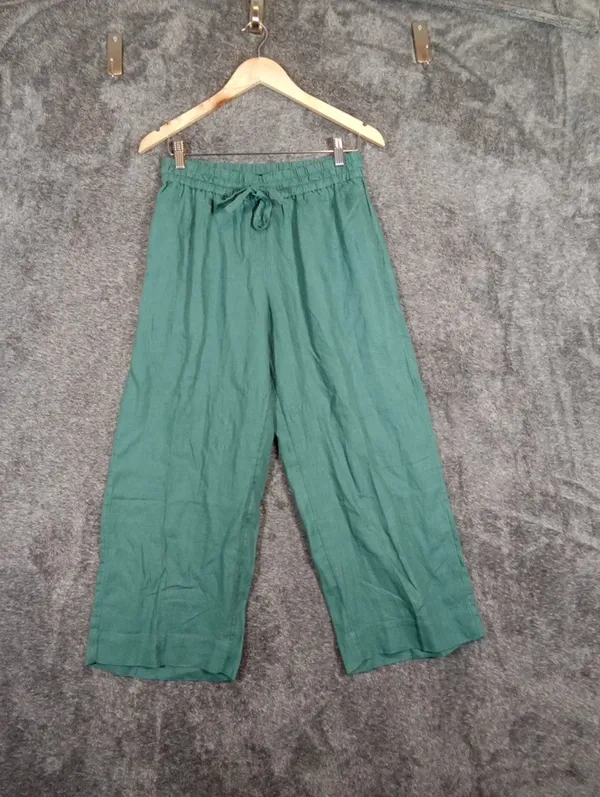 J.Crew Wide Leg Seaside Linen Womens Pant Pull On Casual Chic Vacation Size Smal - Image 2