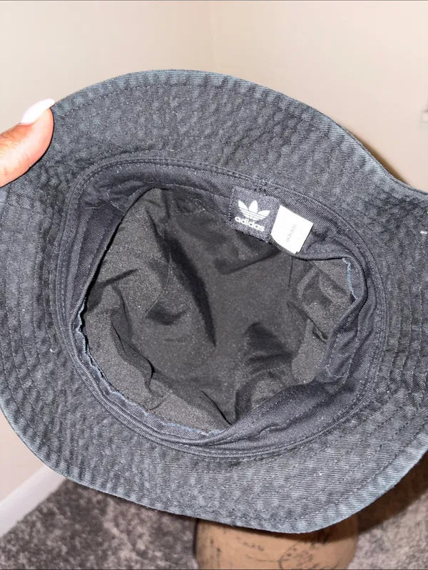 Adidas Black Bucket Hat with White Trefoil Embroidery - Image 3
