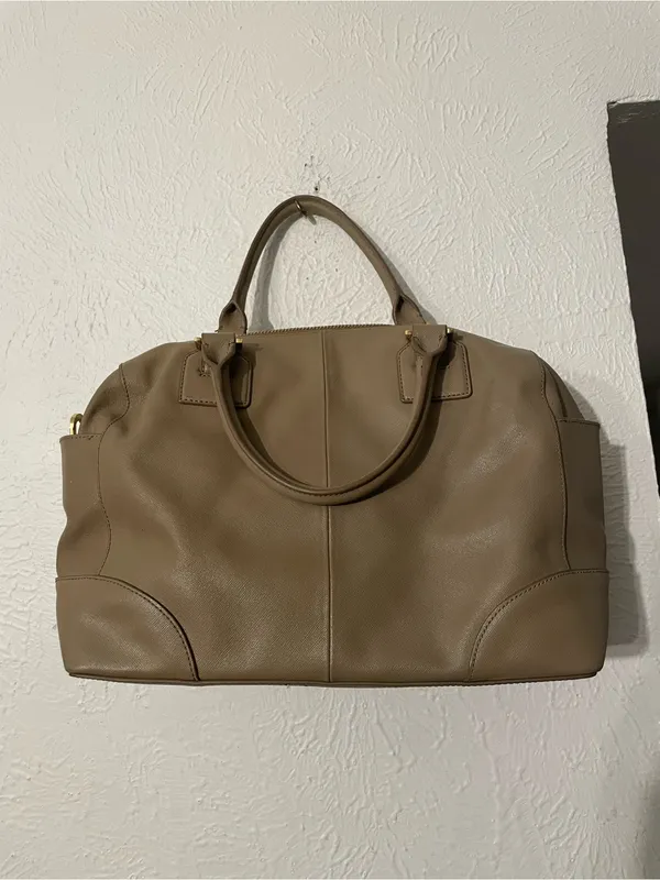 Tory Burch Leather Dome Satchel with Gold Hardware - Image 6