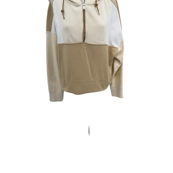 RLX Ralph Lauren Colorblock Quarter Zip Hoodie Neutral Pullover‎ Size Small - Image 4