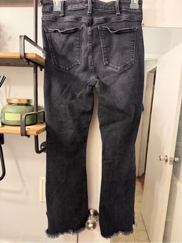 Abercrombie & Fitch Black High-Rise Flare Jeans - Image 5