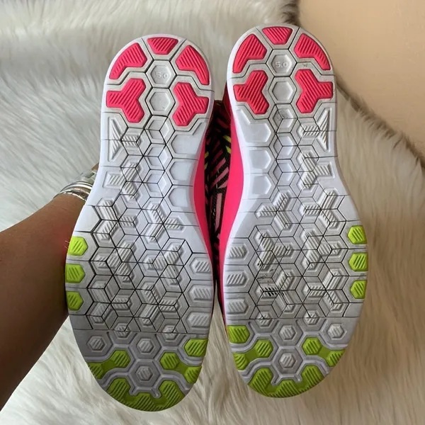 Nike Free Tr Fit 5 Pink Pow/Volt Black Athletic Shoes Size 7 - Image 11
