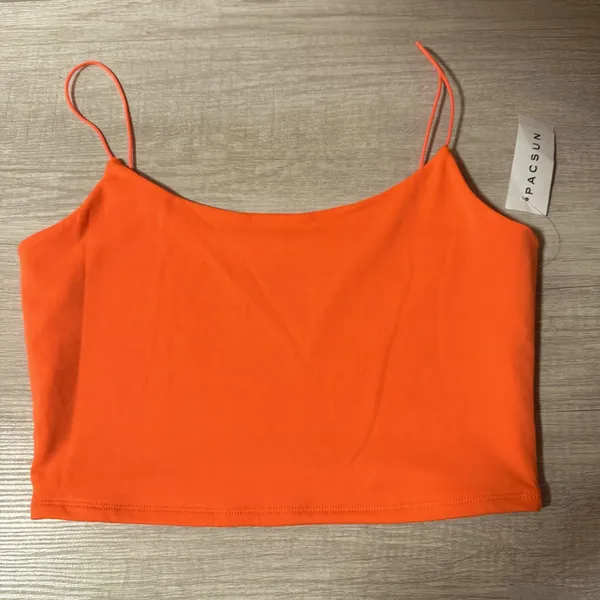 PacSun Vibrant Orange Camisole Top Size Medium - Image 2