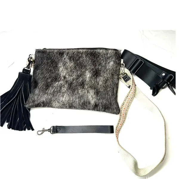 New Artisan Western-style crossbody bag cowhide calf hair Crafted Rodeo Boho - Image 2