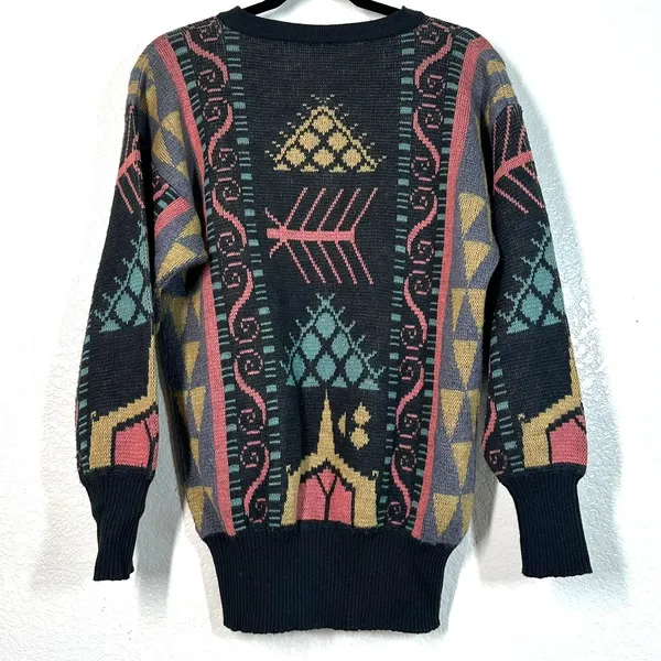 knit sweater S vintage 80s Mondi GrandpaCore southwestern Throwback Inde Sleaze - Image 3