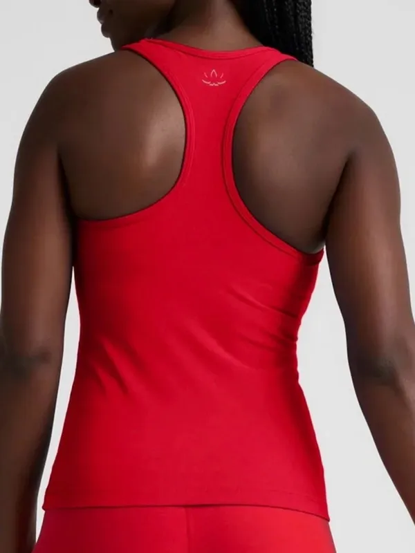 Beyond Yoga Step Up Racerback Tank Red Orange Size XS NWT - Image 2