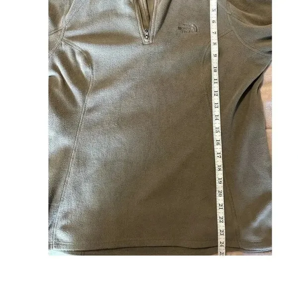 The North Face Quarter Zip Fleece Women's Size Large Olive Warm Hiking Active - Image 6