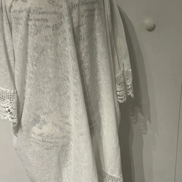 White Lace Kimono Cardigan Size 18W - Image 8