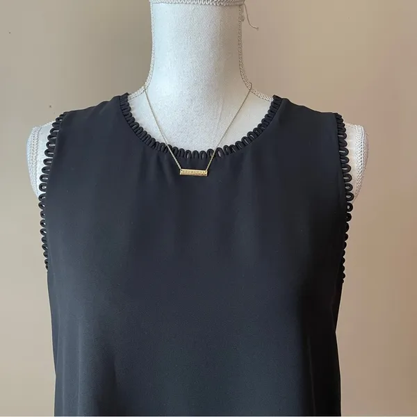 NAKED ZEBRA | Black Sleeveless Chiffon Blouse Sz M - Image 4