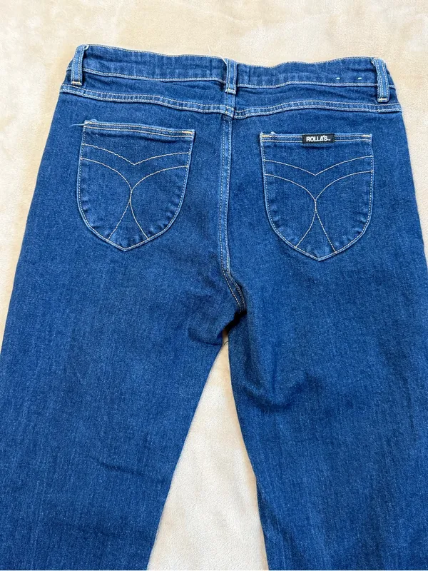 ROLLA'S Dallas Low Bootcut Dark Blue Jeans size 29 - Image 2