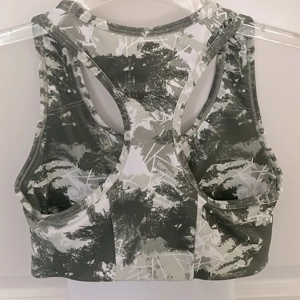 Gymshark Essential Racerback Camo Sports Bra Small Activewear Workout - Image 2