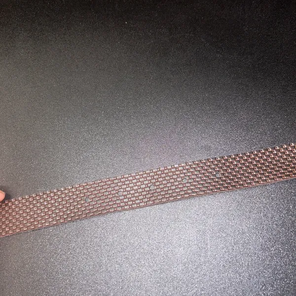 Chic Brown Textured Faux Leather Adjustable Belt Women's Size 8 - Image 7