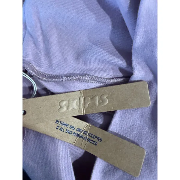 Skims Cotton Jersey Foldover Pant Dusk Pink Flare AP-PNT-0715 Womens XS NEW - Image 7