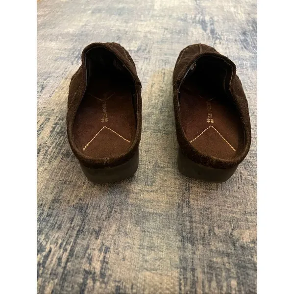 Naturalizer Brown Suede Leather Keenan Mule Clogs Size 7 - Image 5