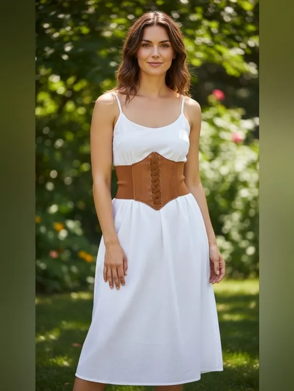 Corset Style Wide Girdle Fashion Elastic Faux Leather Skinny Elastic Waist‎ Belt - Image 10