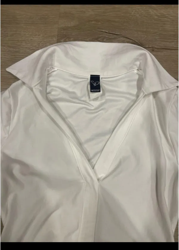 White Windsor Crop Top Long Sleeve S - Image 5