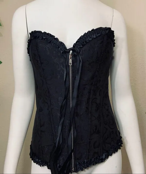 Corset Black Zipper Festival Cosplay New - Image 5