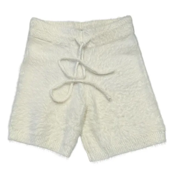 NEW Hidden Brand White Eyelash Lounge Cozy High‎ Rise Mini Shorts Women's Size S - Image 3