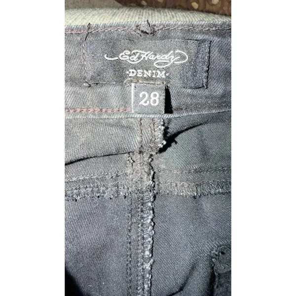 Ed Hardy Slim Flare Tiger Embroidered Jeans Women's Size 28 Y2K - Image 7