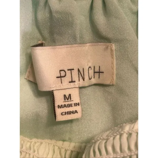 Pinch Anthropologie Smocked Back Cutouts Mint Sleeveless Short Dress Medium (577 - Image 7