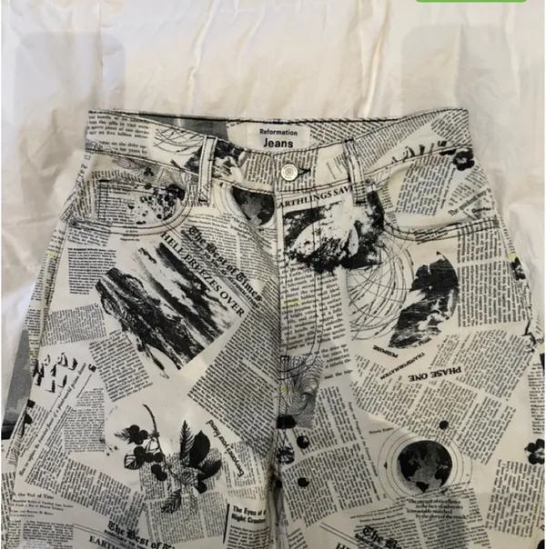 Reformation Newsprint Jeans Size 27 - Image 3