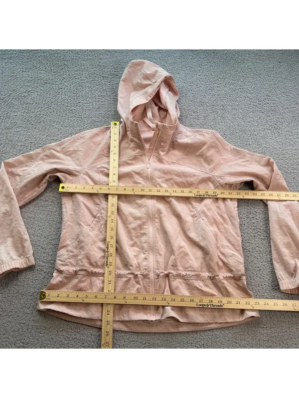 Lululemon Street to Studio Jacket Women’s 10 Dune Blush Pink Hooded Windbreaker - Image 3