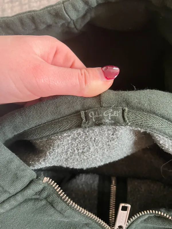 Brandy Melville Zip-Up Oversized Hoodie John Galt - Image 3