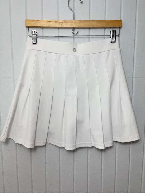 INDERO‎ White Pleated Tennis Skirt- Skort Size L - Image 3
