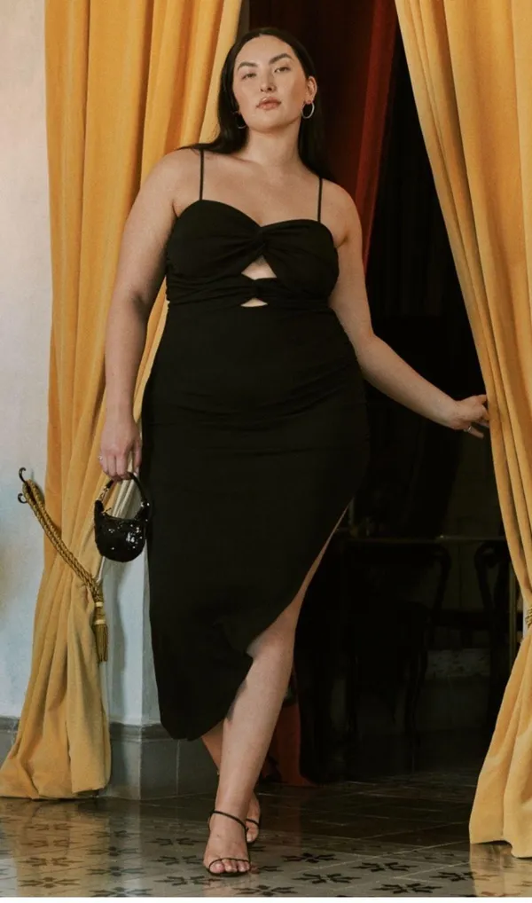 Abercrombie Asymmetrical Midi Dress - Image 3