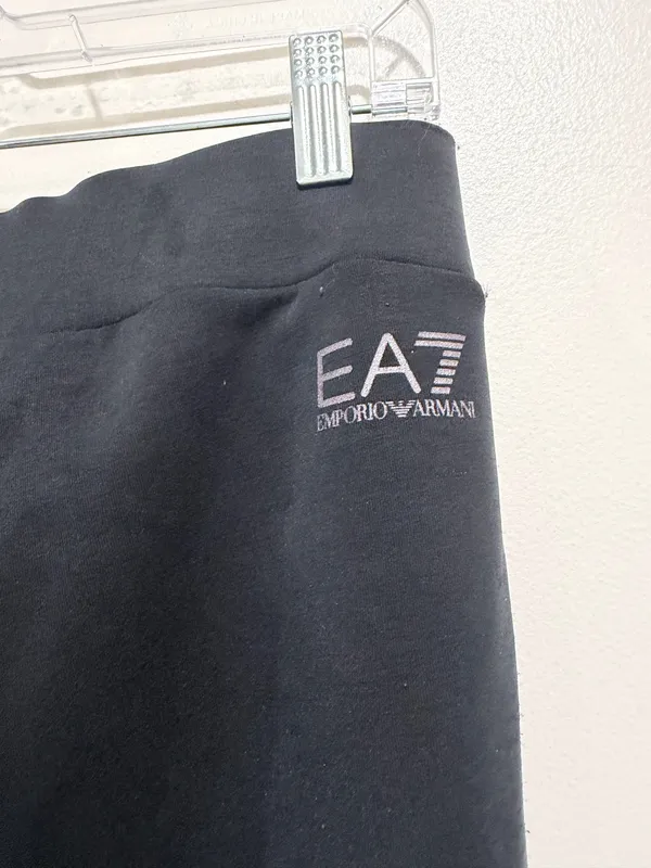 EA7 Emporio Armani Black Logo Sweatpants Joggers Size Size Large - Image 11