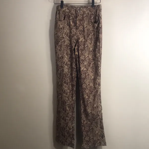 Antthony‎ animal print stretch pants with pockets Brown Size 8 - Image 2